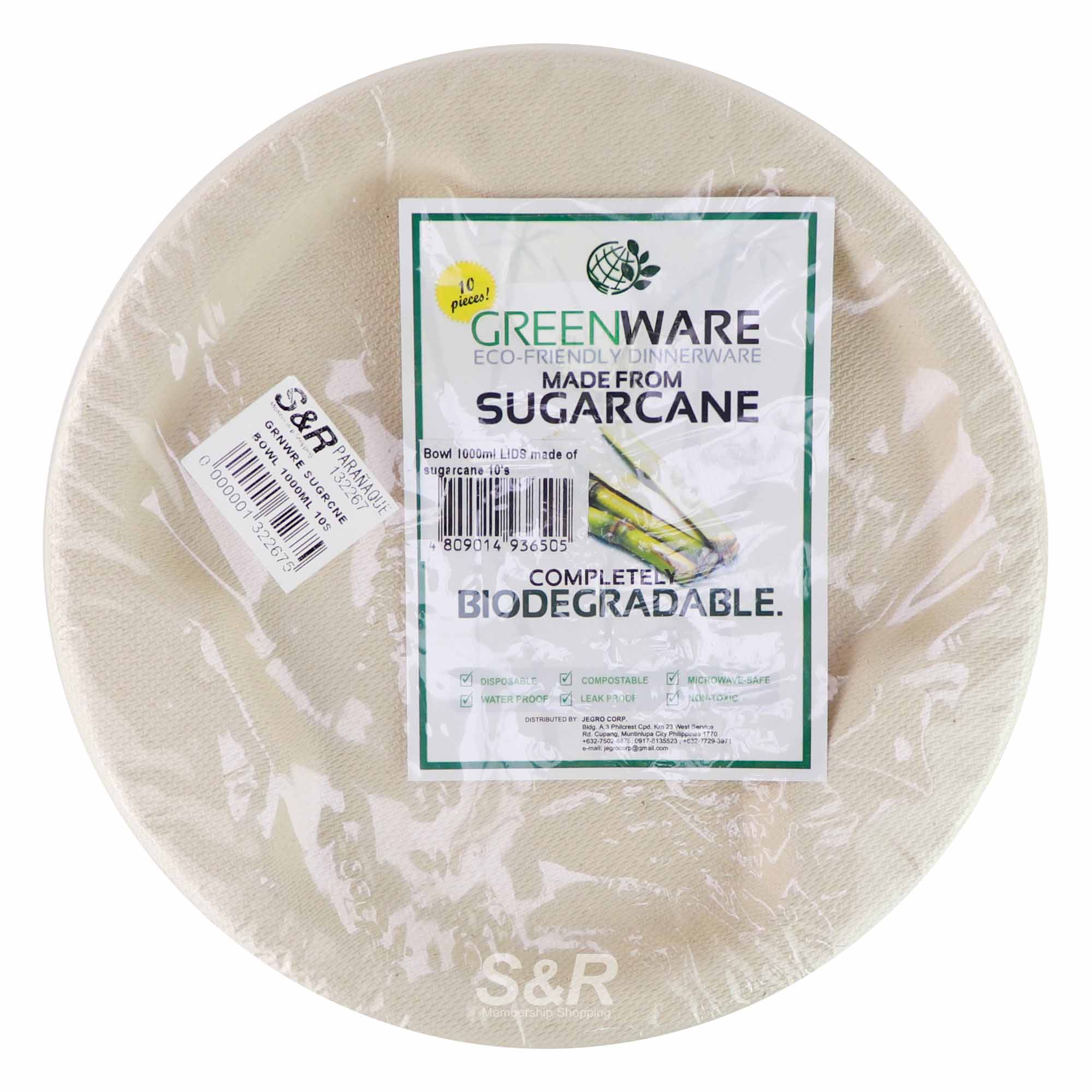 Greenware Eco-Friendly Dinnerware Circular Container 10pcs Greenware Eco-Friendly Dinnerware Circular Container 10pcs